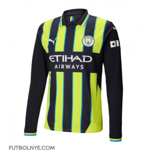 Camiseta Manchester City Visitante Equipación 2024-25 manga larga